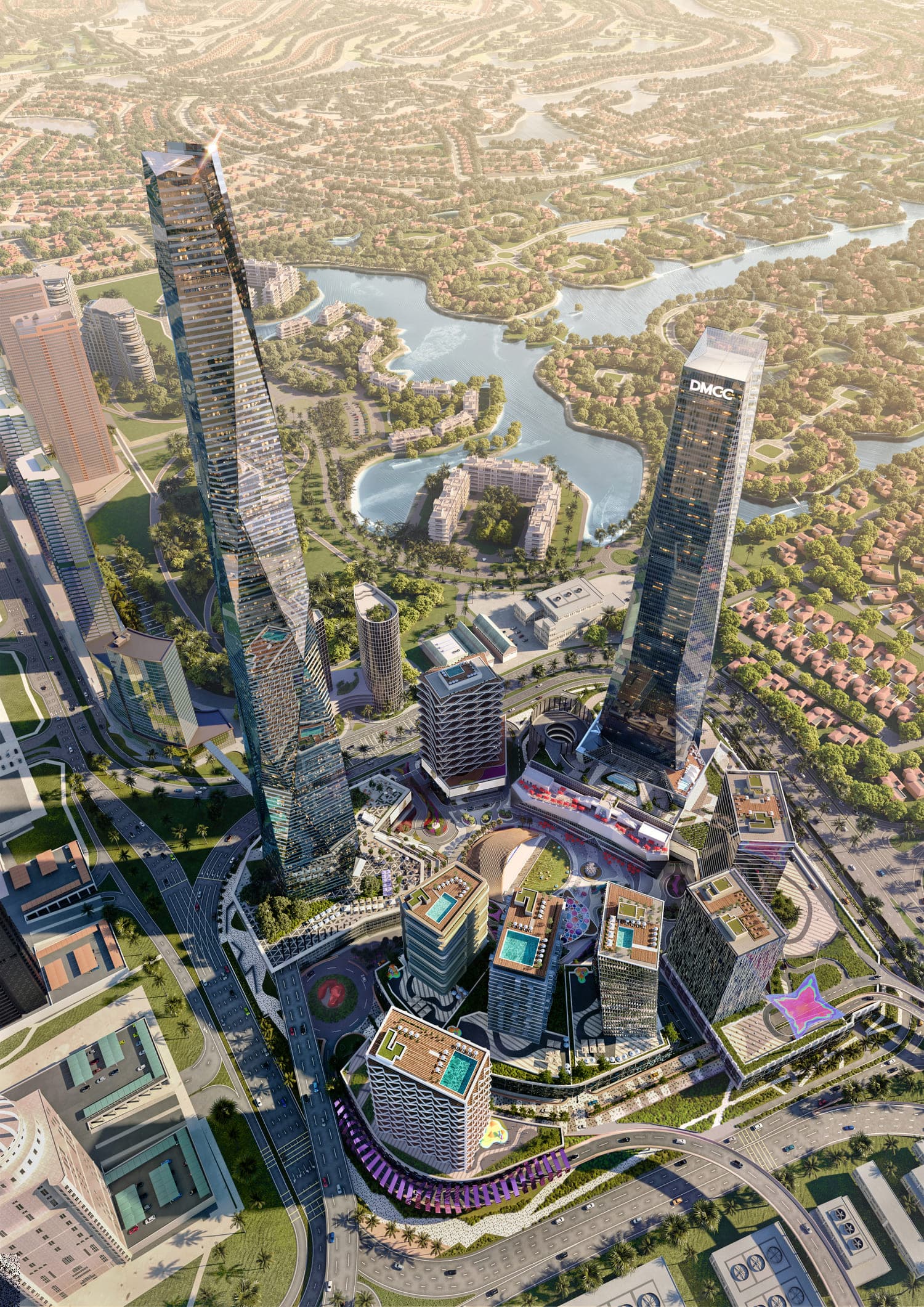 Uptown Tower architecture - JLT (Jumeirah Lake Towers), Dubai - by DMCC (part of ICD)