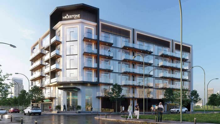 Milestone Residences exterior view - JVT (Jumeirah Village Triangle), Dubai - by Axiom Prime Real Estate