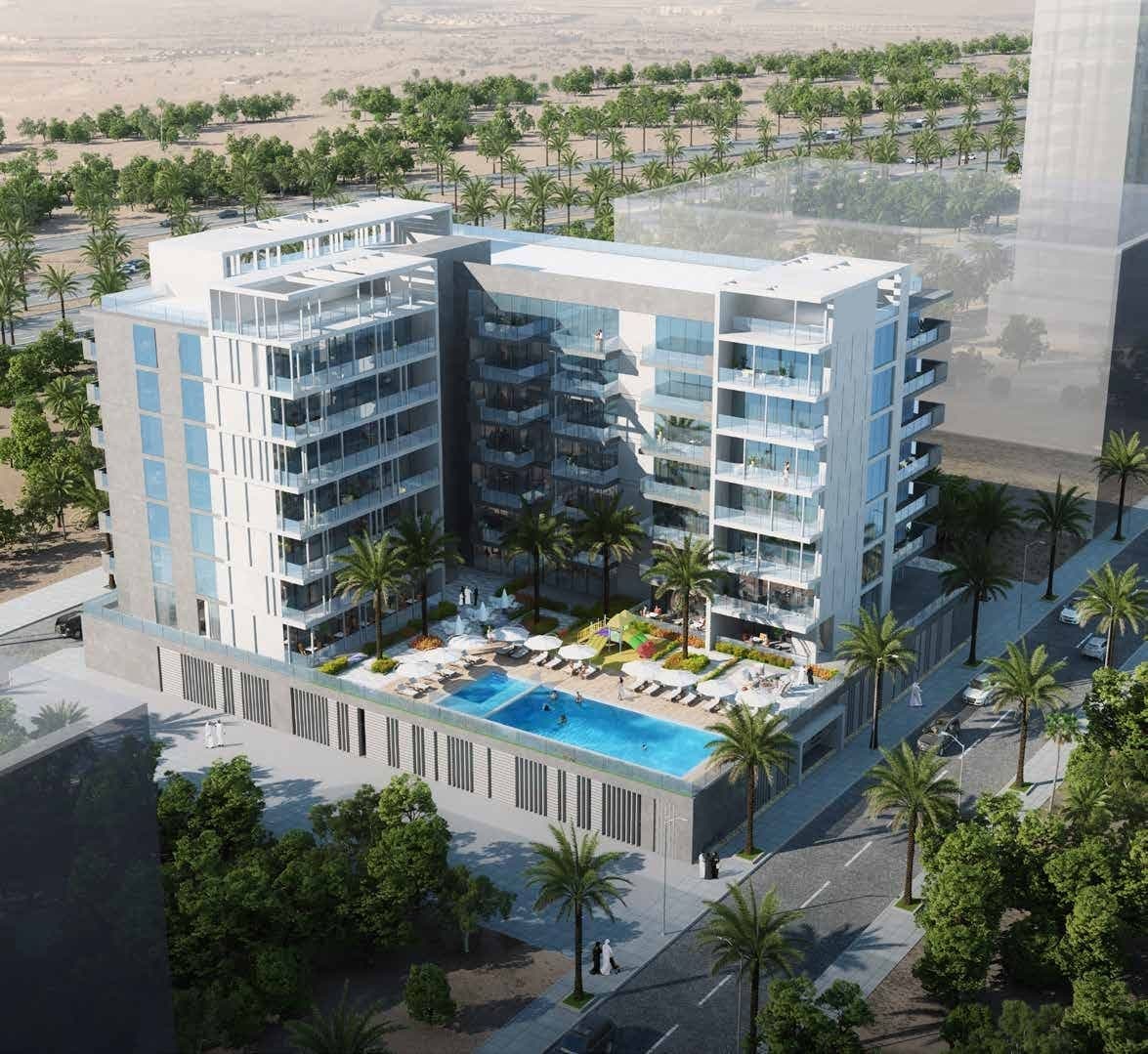 Amalia Residences architecture - Al Furjan, Dubai - by Deyaar