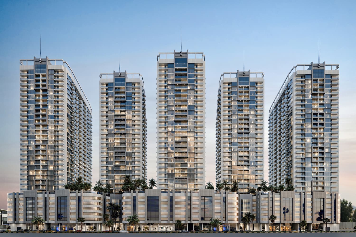 Ajman Creek Towers architecture - Free Zone, Dubai - by GJ Properties