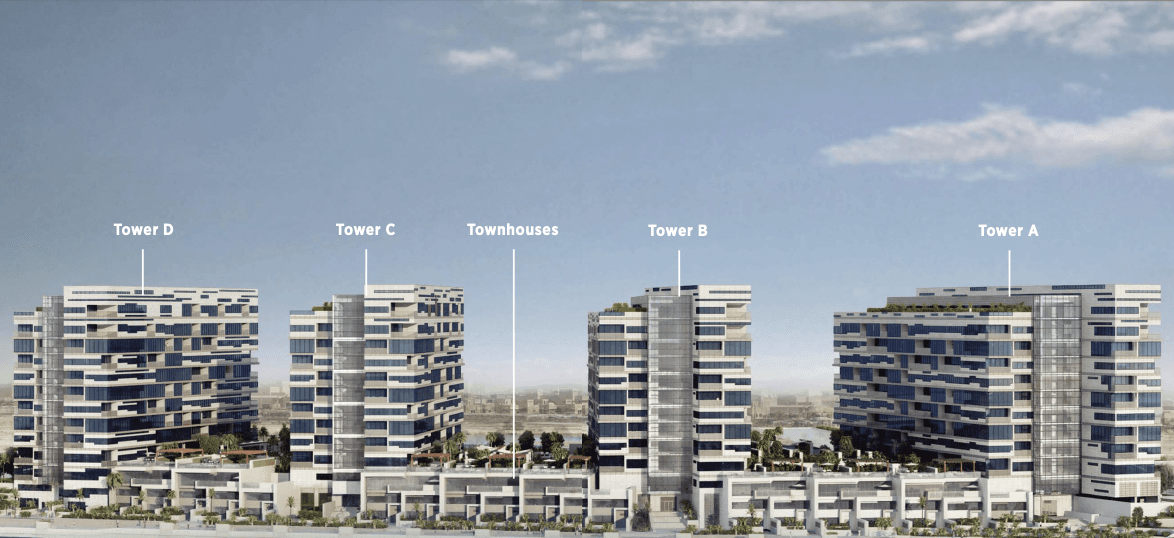 Lamar Residences exterior view - Al Raha Beach, Dubai - by Nine Yards Real Estate Development