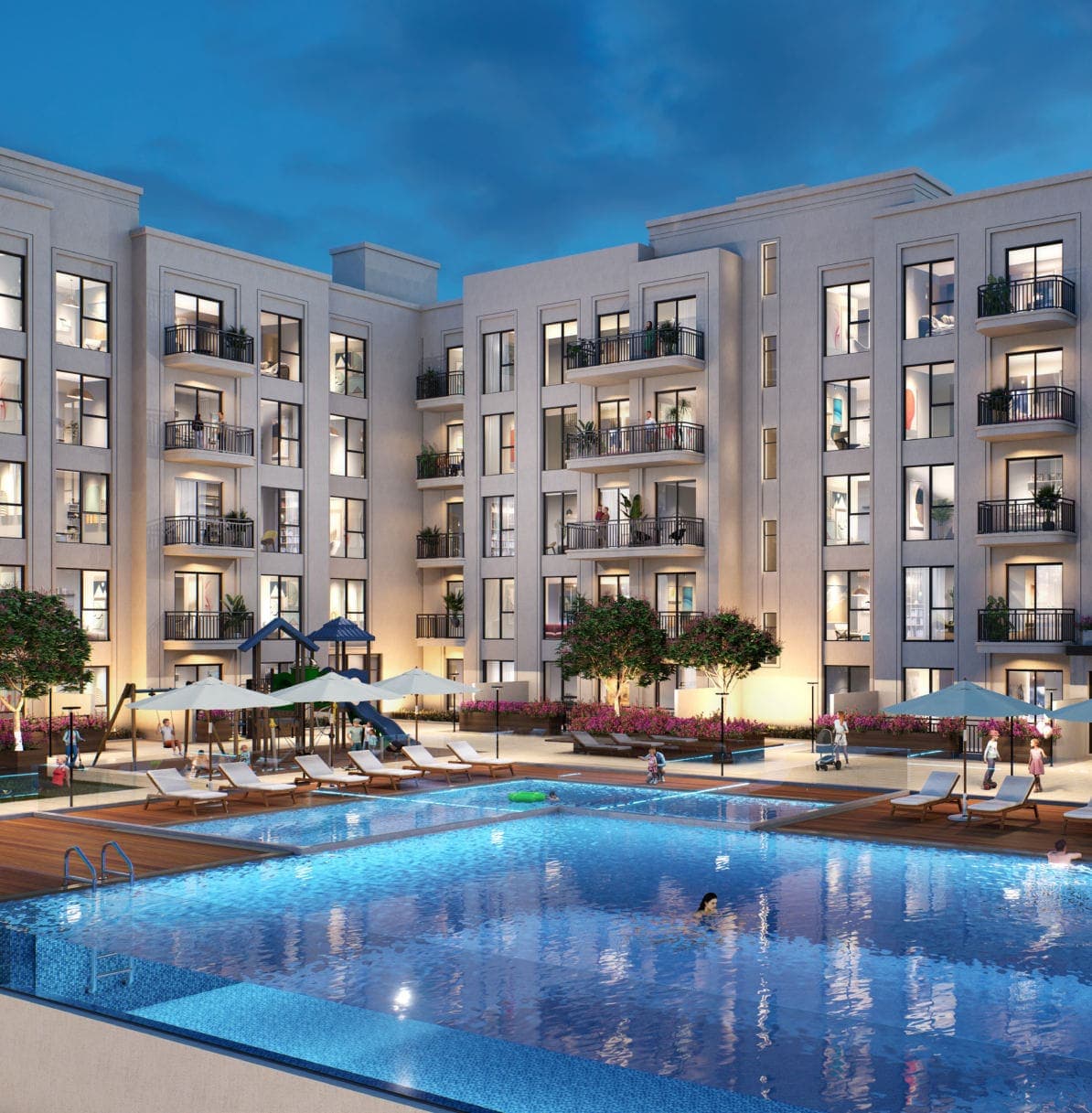 The Diplomat Residences architecture - Town Square, Dubai - by Nshama Group
