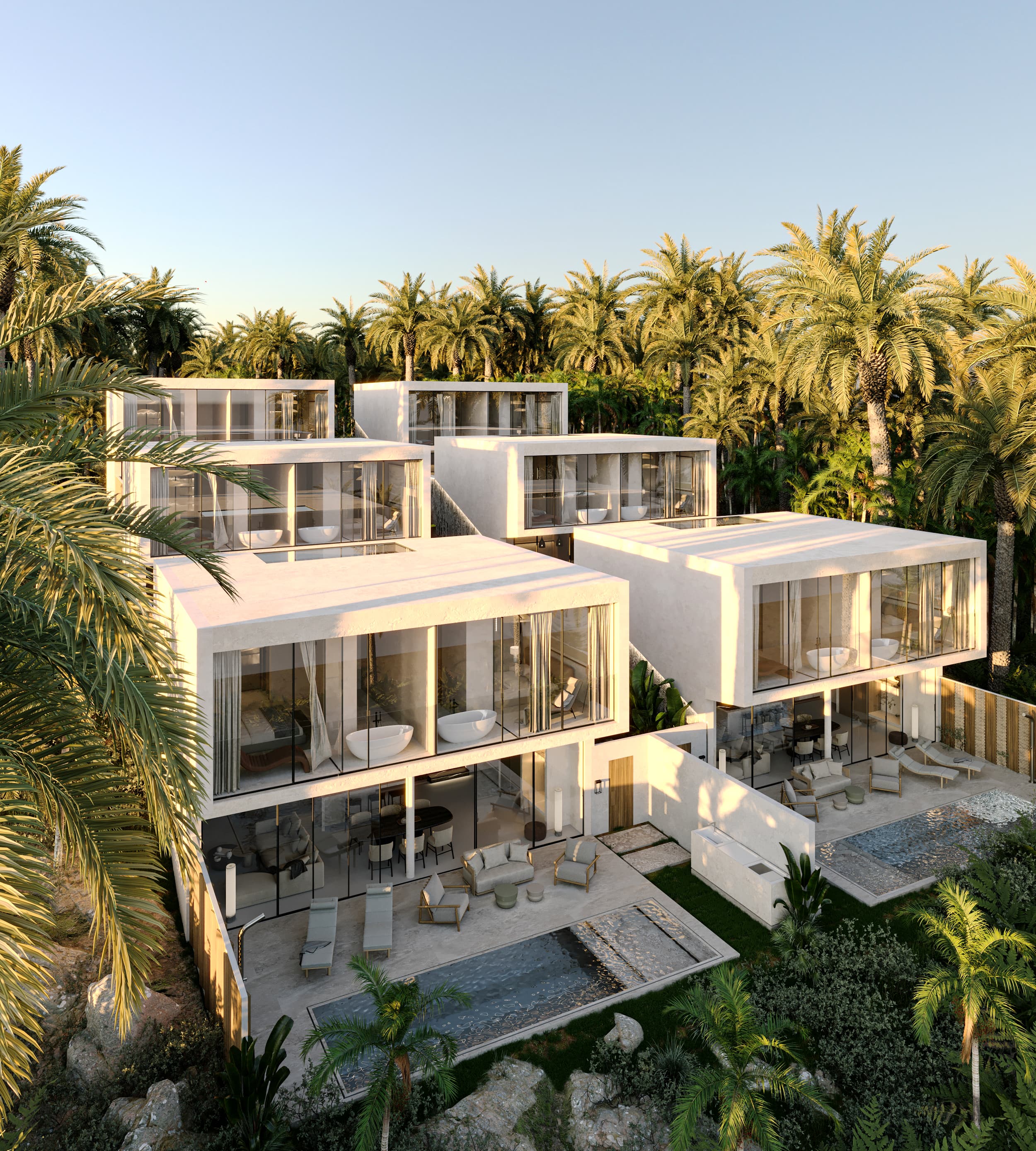 Rise Villas exterior view - Nyanyi, Bali, Dubai - by Rise Real Bali