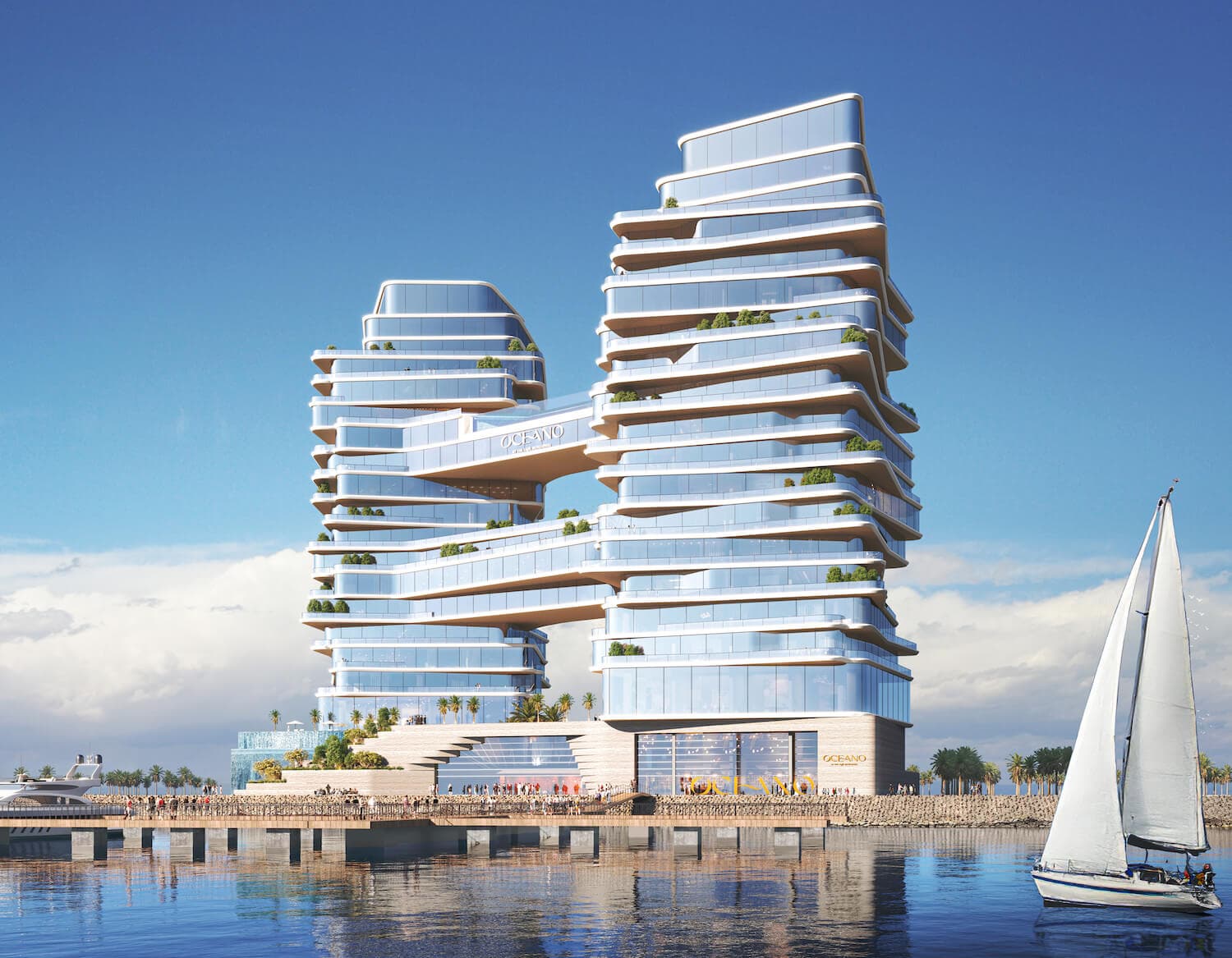 Oceano exterior view - Al Marjan Island, Dubai - by The Luxe