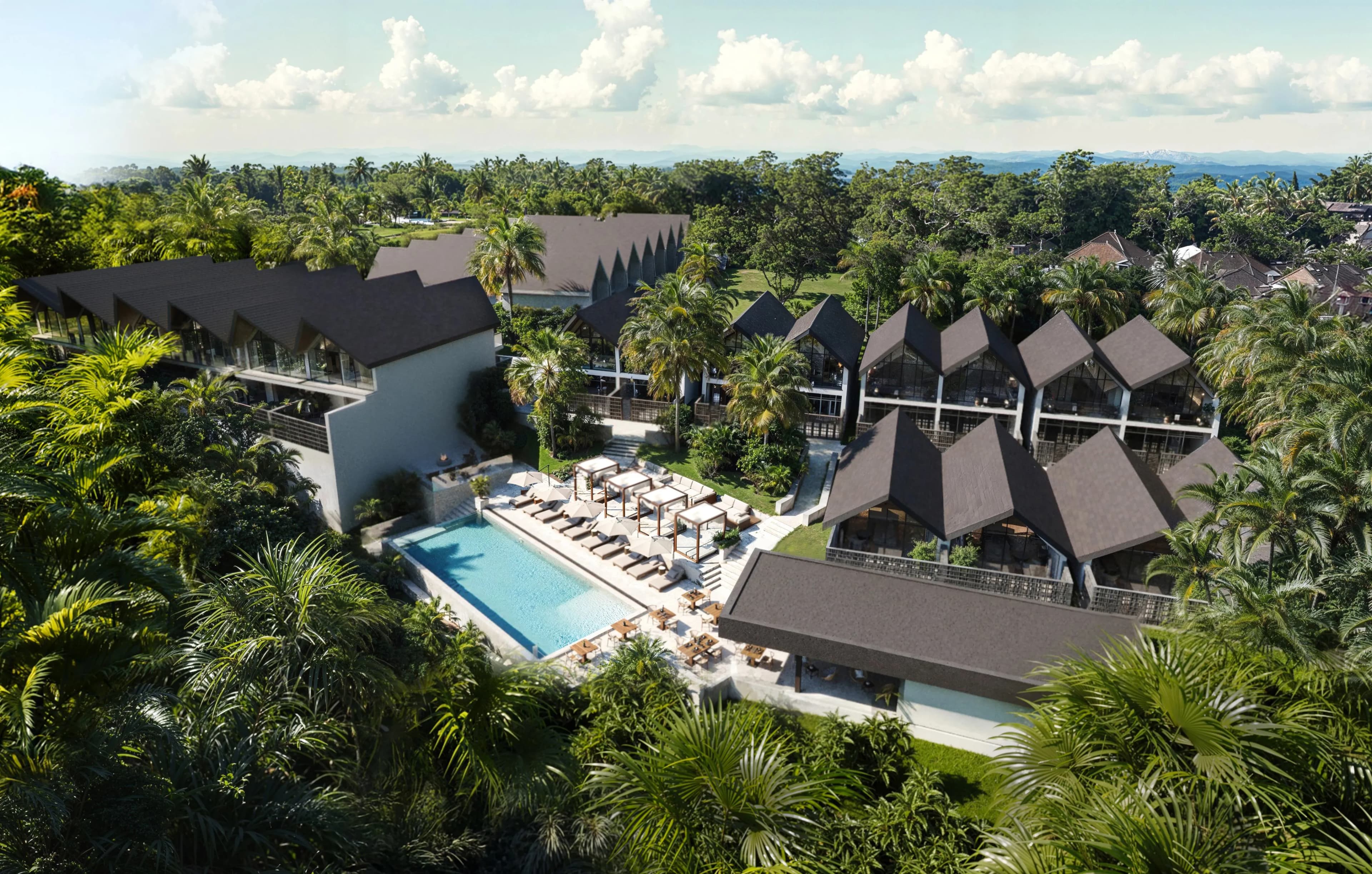 Moon Rock Villas exterior view - Gianyar, Dubai - by Big Waves Development