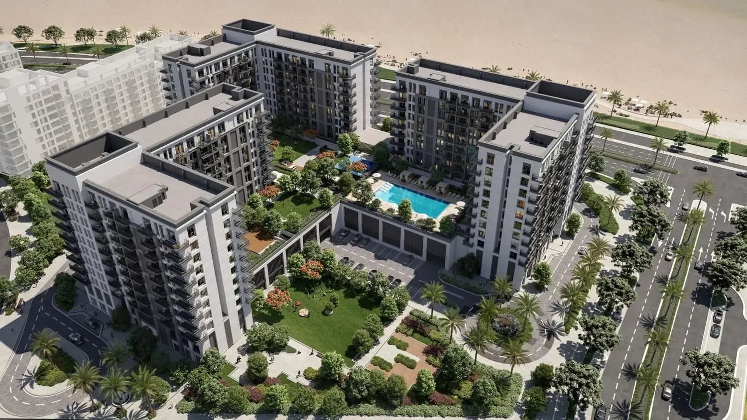 Anbar Residences exterior view in Maryam Island, Sharjah, by Eagle Hills
