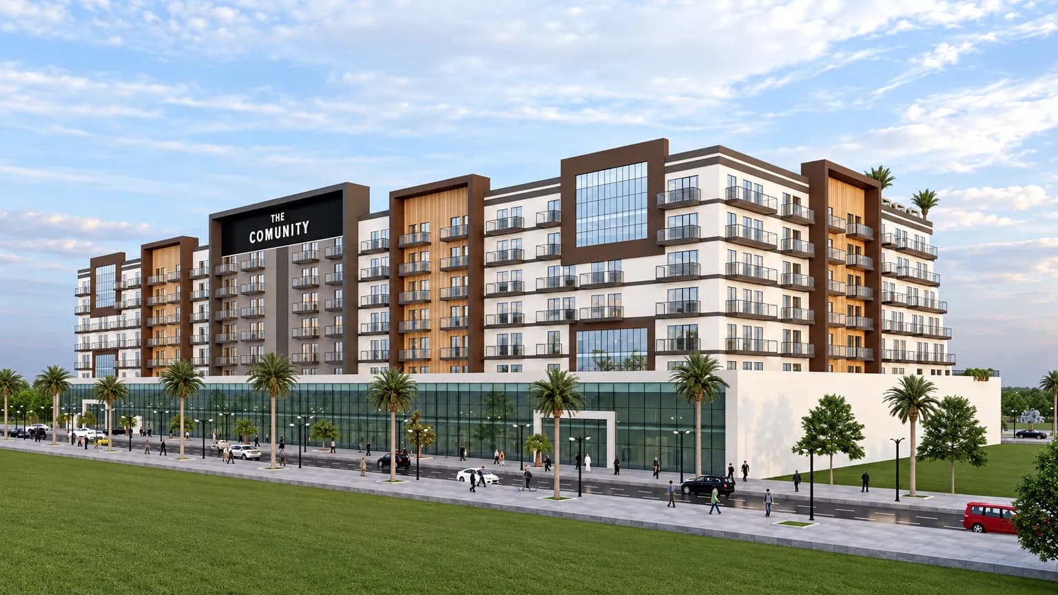 The Community Motor City exterior view - Dubai Motor City, Dubai - by AQUA Properties