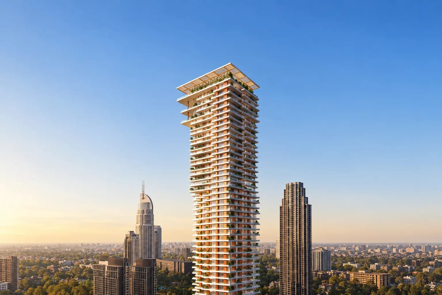 Fairmont Residences Solara Tower exterior view in Downtown Dubai, Dubai, by SOL Properties