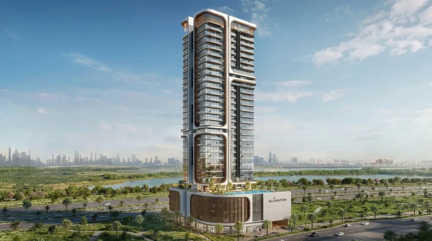 Belmore Residences exterior view in Bukadra, Dubai, by Ellington