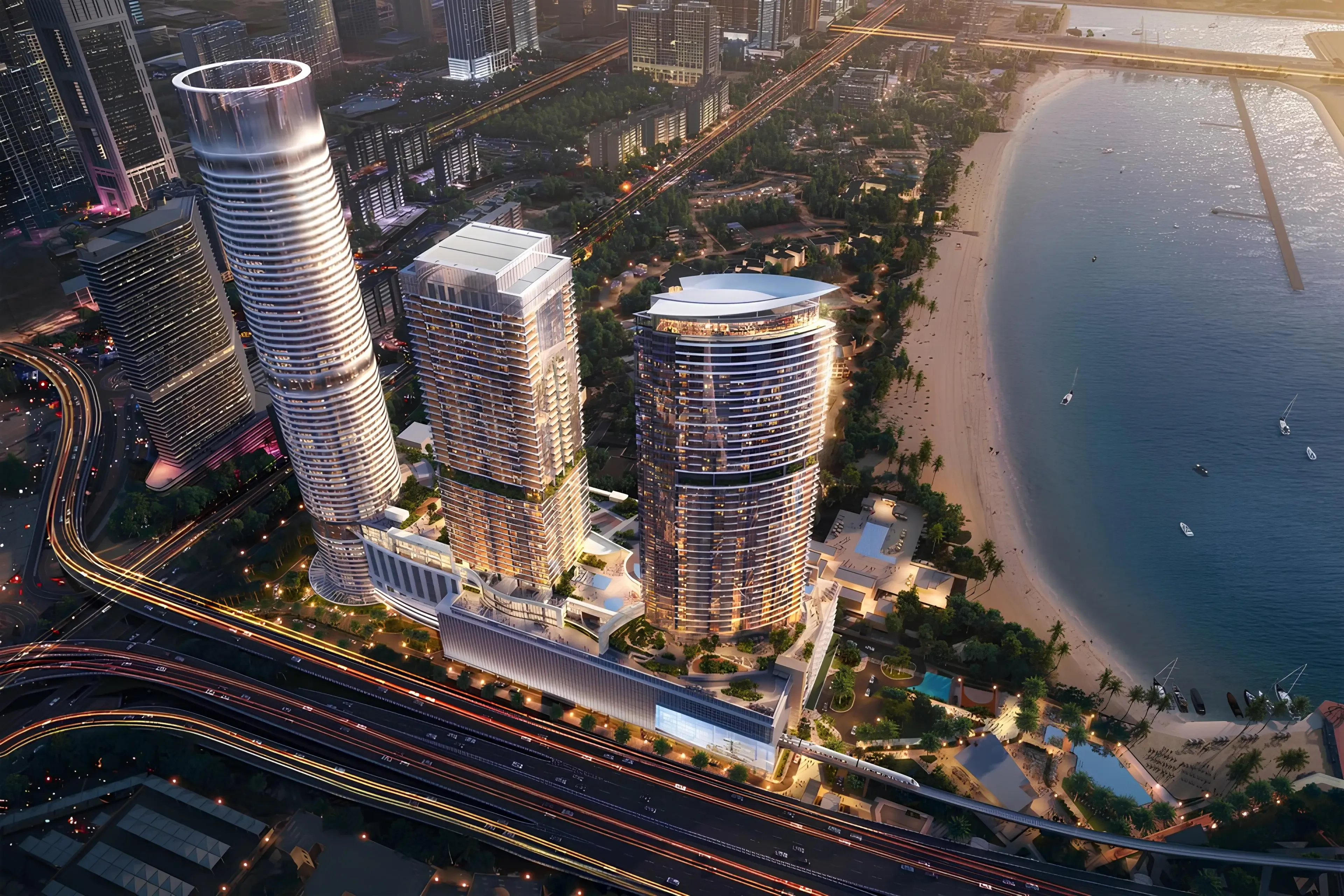 Palm Beach Tower 3 architecture - Dubai Marina, Dubai - by Nakheel