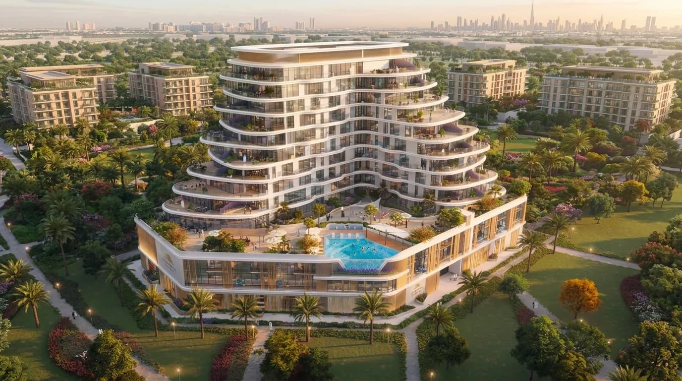 Zephyra Residences exterior view in Dubai Islands, Dubai, by Arsenal East