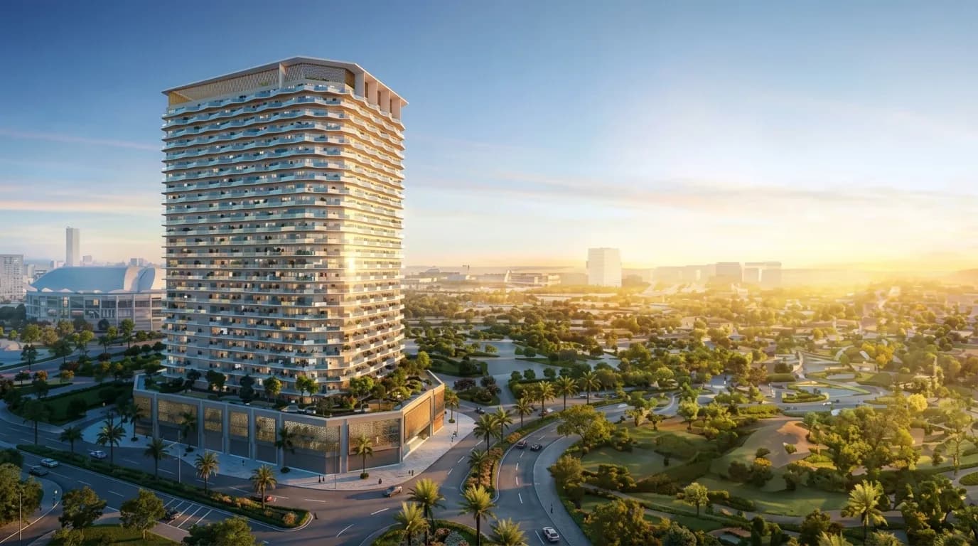 Binghatti Haven exterior view in Dubai Sports City, Dubai