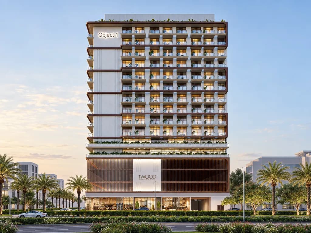 1WOOD Residence 2 exterior view in JVC (Jumeirah Village Circle), Dubai, by Object 1