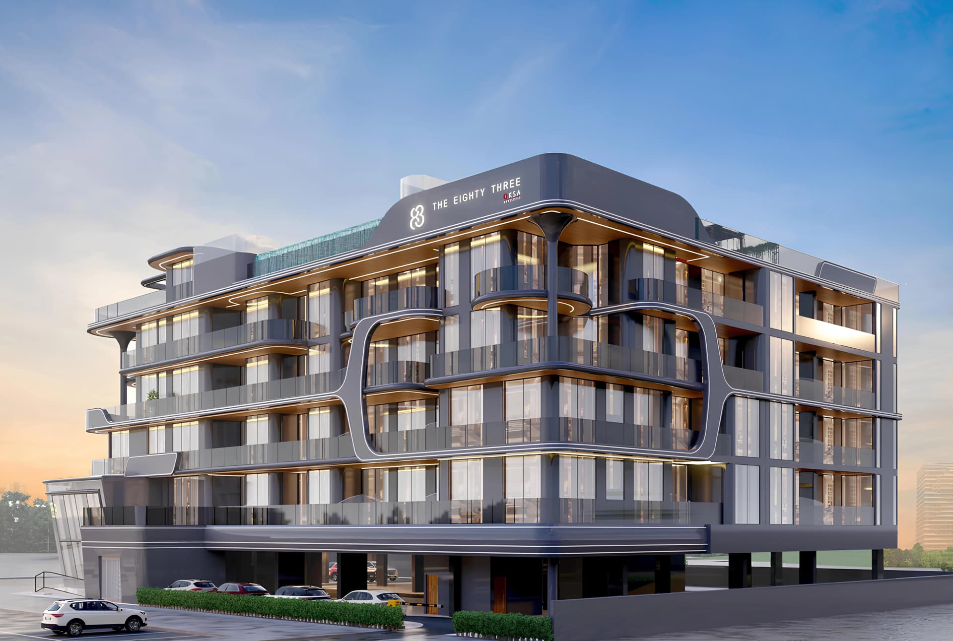 The Eighty Three exterior view in Dubai South, Dubai, by OKSA Developer