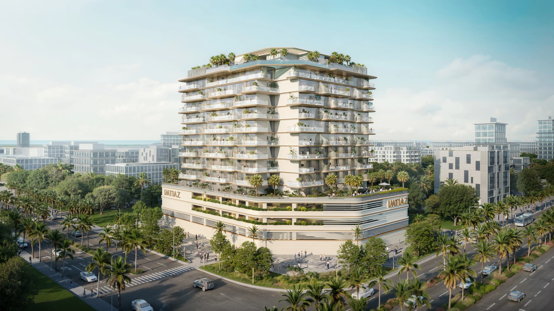 Sunset Bay Grand exterior view in Dubai Islands, Dubai, by Imtiaz Development