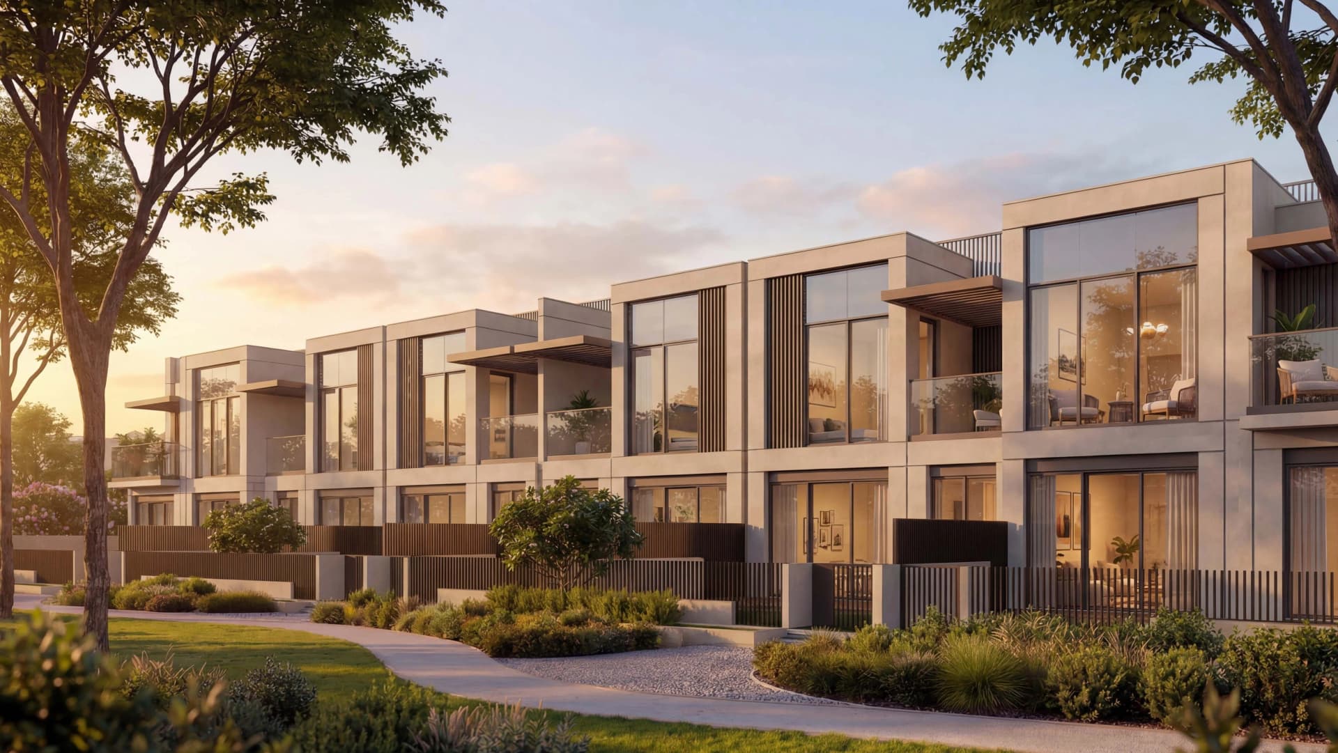 The Terraces at Sobha City exterior view in Abu Dhabi