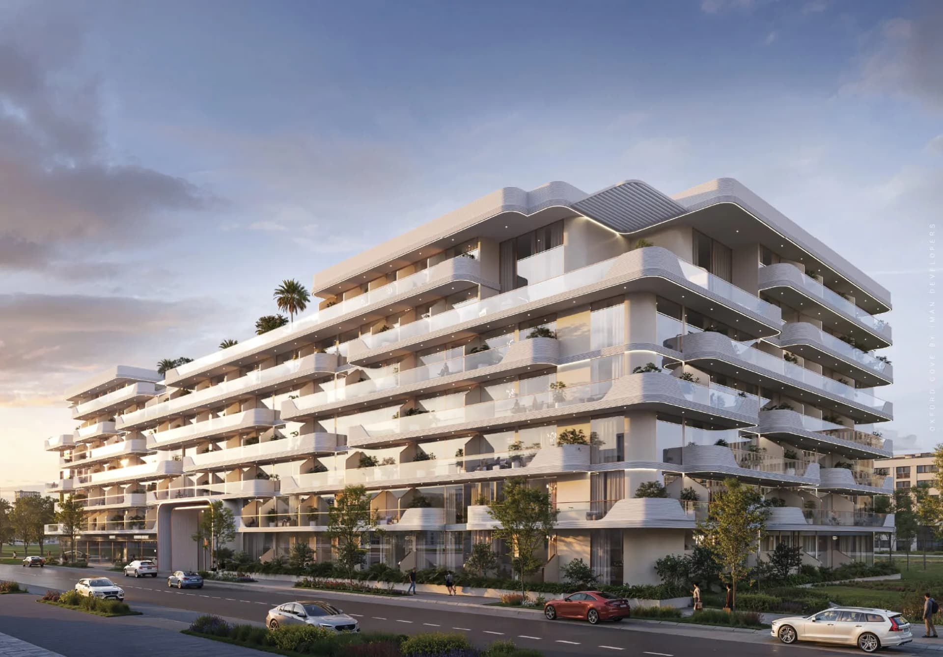 Oxford Cove by Iman exterior view in JVC (Jumeirah Village Circle), Dubai, by Iman Developers