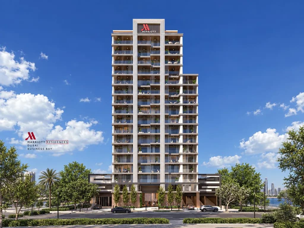 Marriott Residences exterior view in Business Bay, Dubai, by Fortune 5