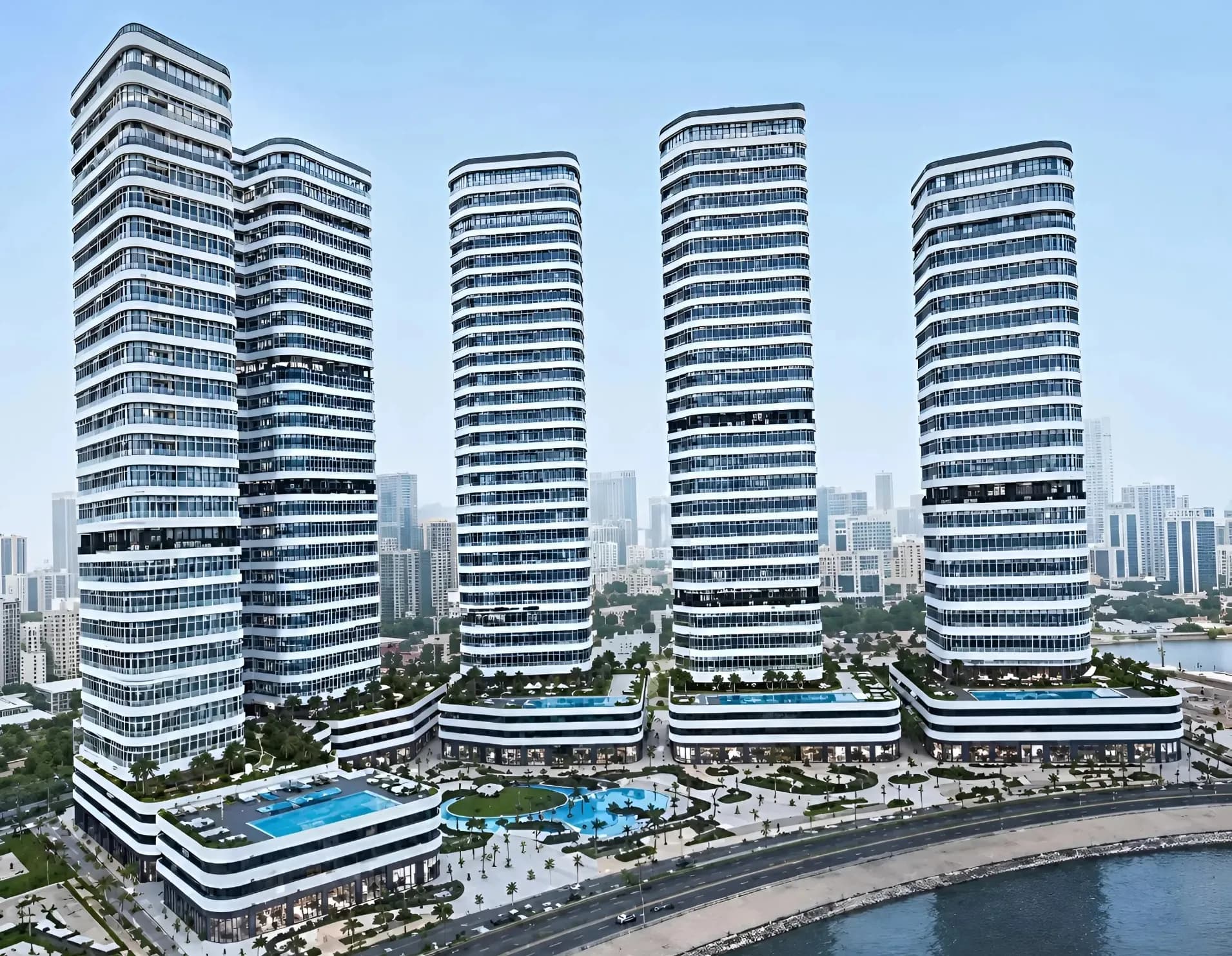 New Project by Alef Group exterior view - Al Mamzar-1, Dubai - by Alef Group