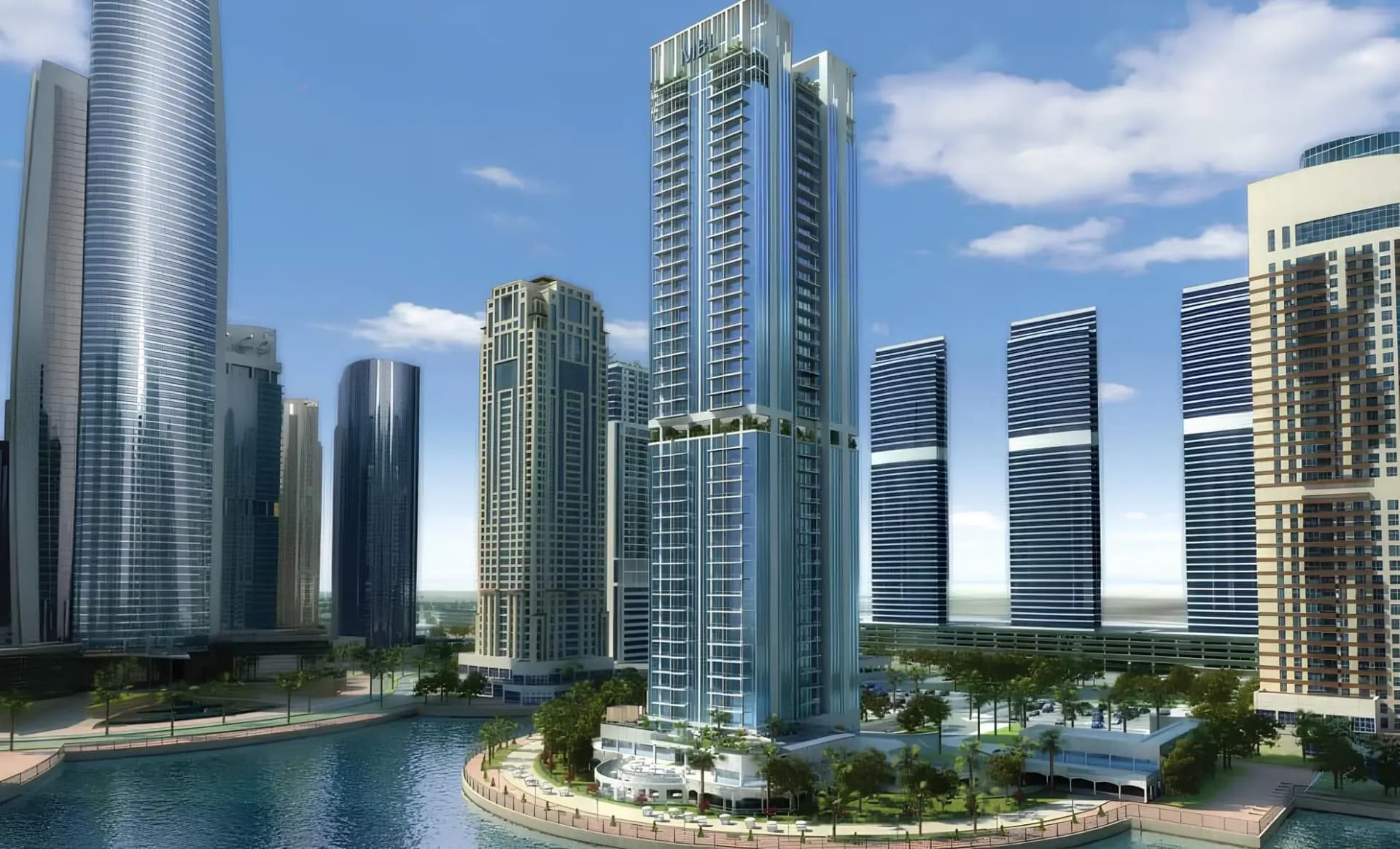 MBL Royal exterior view in JLT (Jumeirah Lake Towers), Dubai, by MAG
