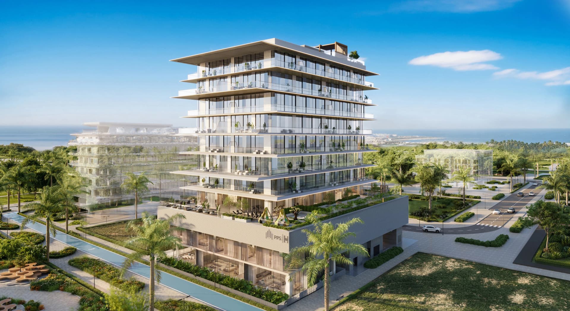 Oceara Park View Residences Phase 1 exterior view in Dubai Islands, Dubai, by PPS Properties
