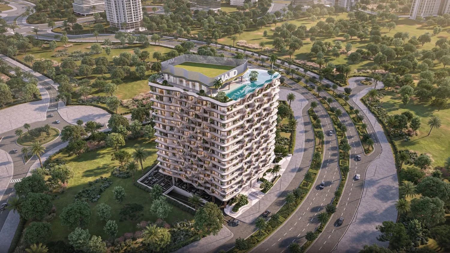 Jura Terraces exterior view - Dubai Land Residence Complex, Dubai - by Majid Developments