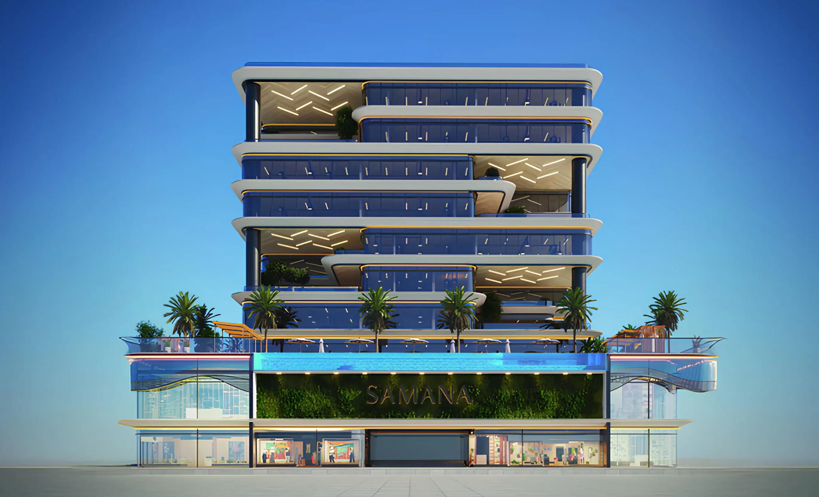 Samana Business Park exterior view - Majan, Dubai - by Samana