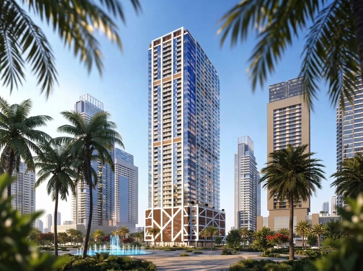 Lily Tower exterior view - Al Jerf, Dubai - by Tiger Group