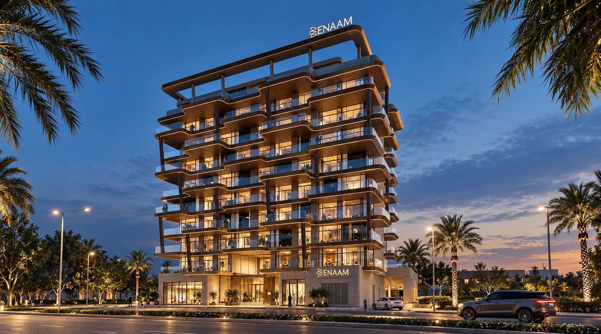Elyra Residences by Enaam exterior view in Dubai Silicon Oasis, Dubai, by Enaam Properties Development