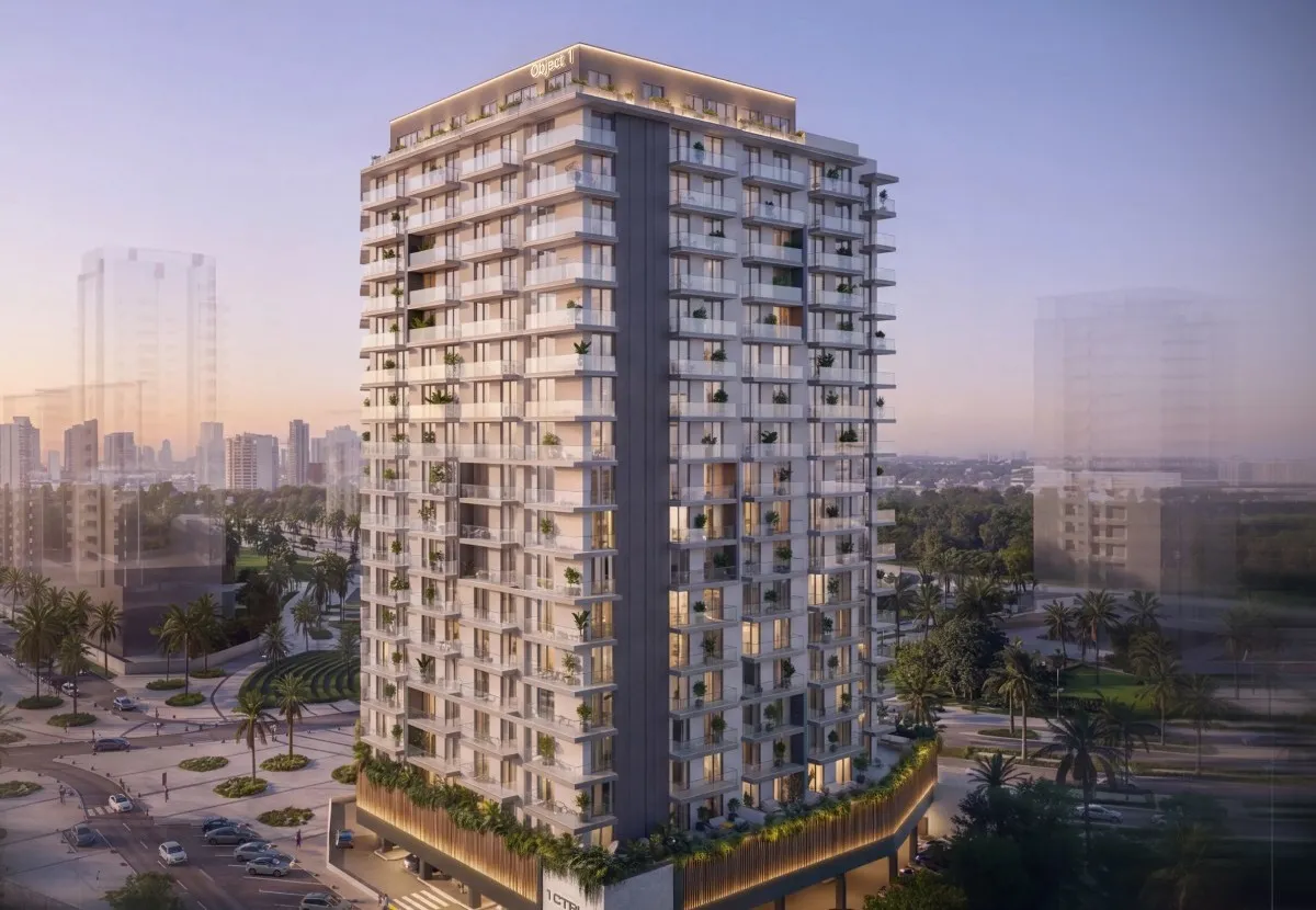 1CTRL exterior view in Dubai Land Residence Complex, Dubai, by Object 1
