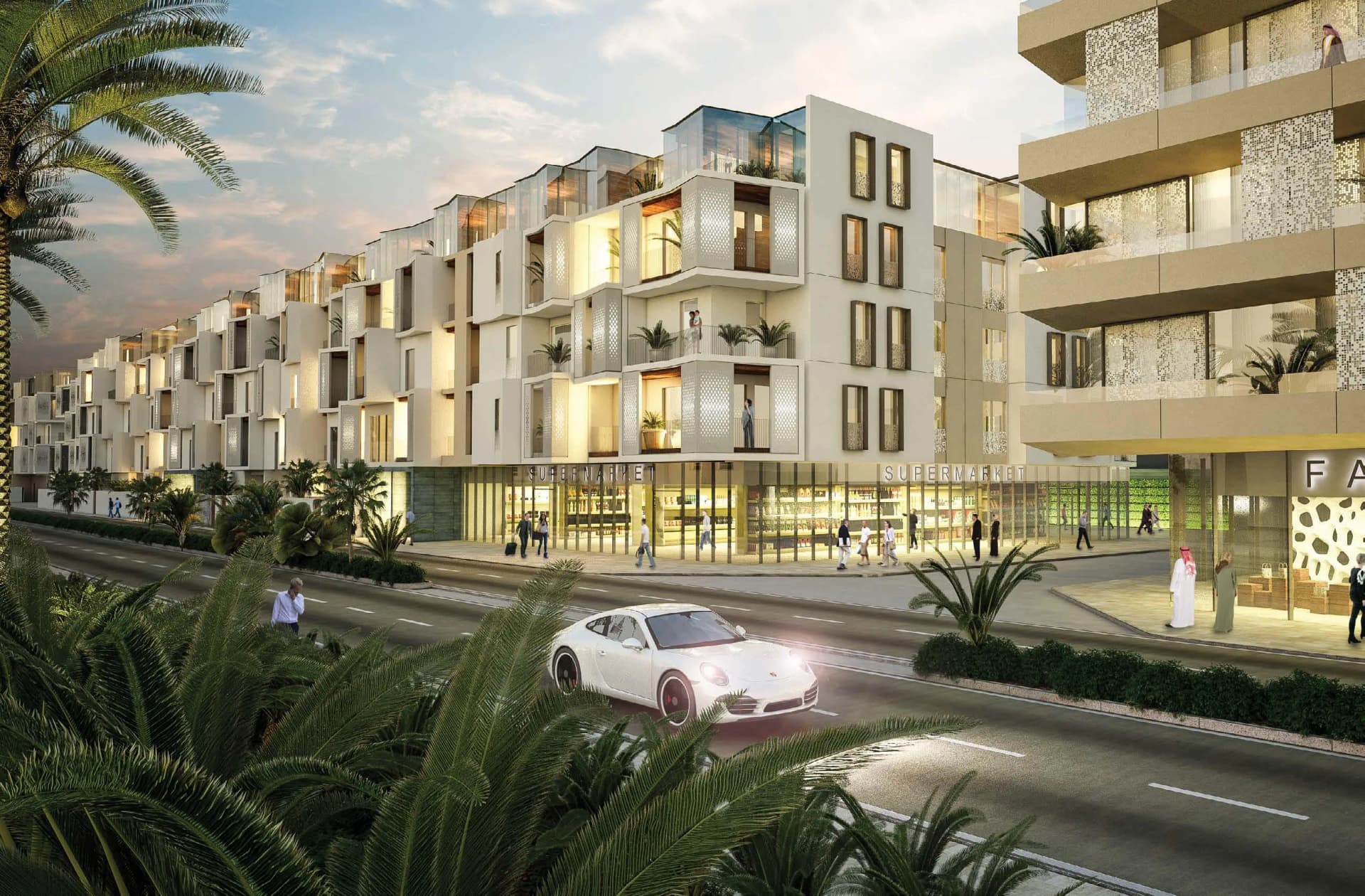 Janayen Avenue exterior view in Mirdif, Dubai, by Dubai Investments Real Estate