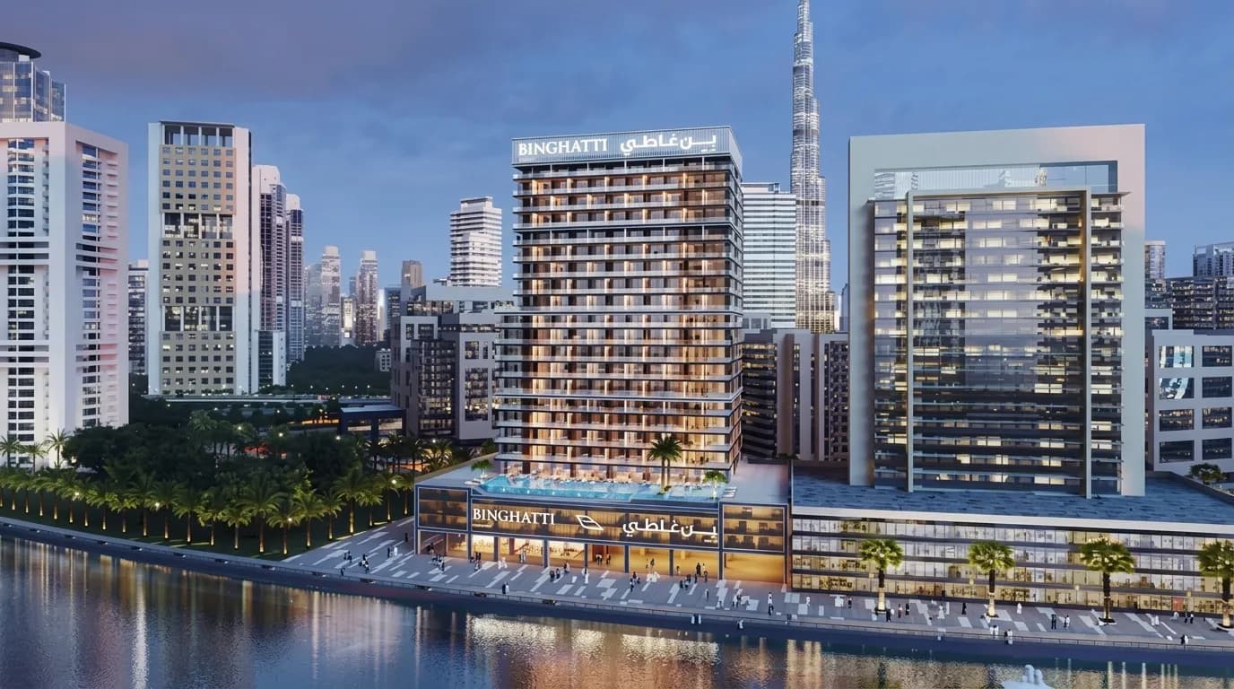Trillionaire Residences exterior view in Business Bay, Dubai, by Binghatti