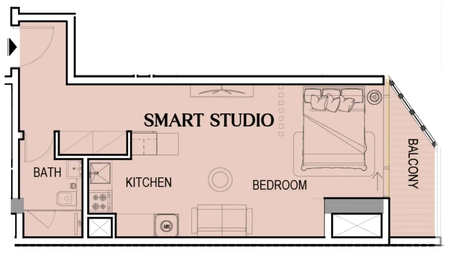 0 BR layout at Tresora by Wadan