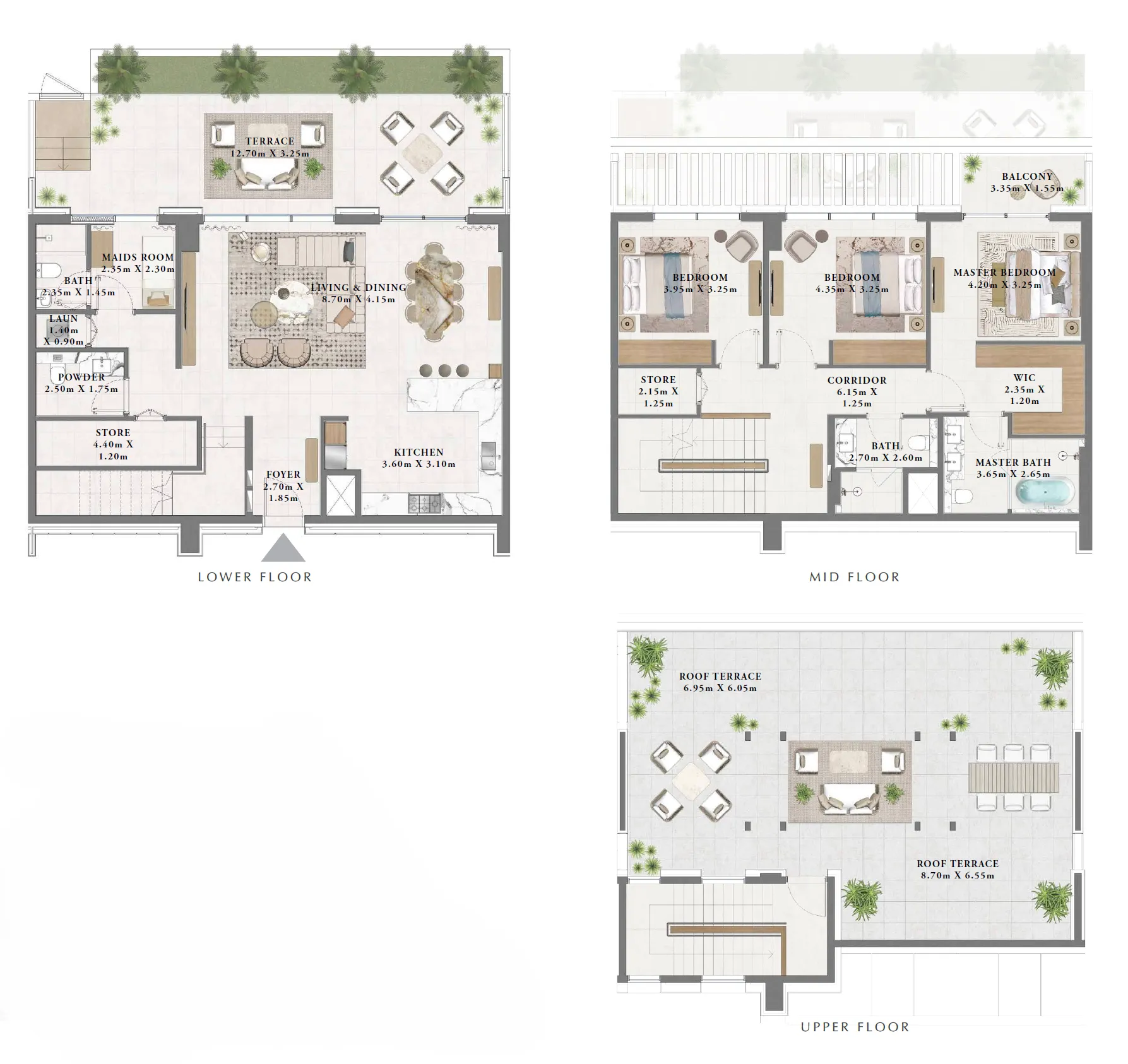 3 BR layout at Albero