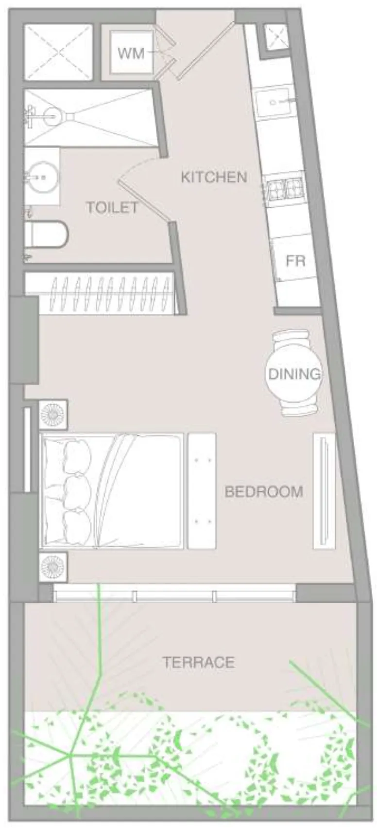 0 BR layout at IR1DIAN Park