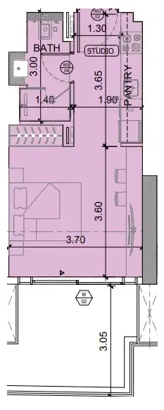 0 BR layout at Binghatti Etherea