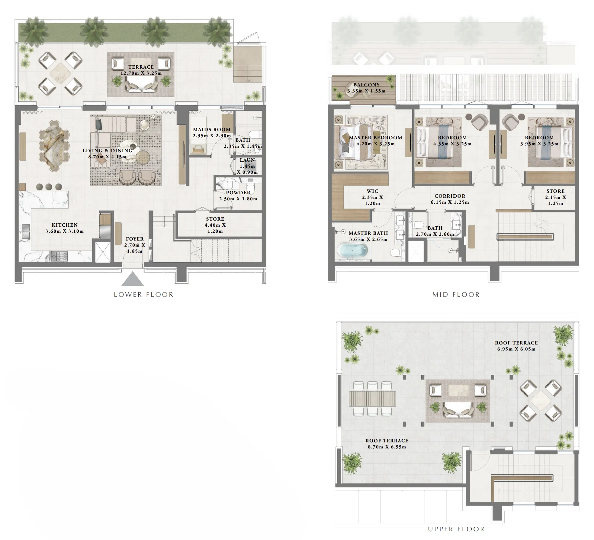 3 BR layout at Altan