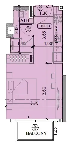 0 BR layout at Binghatti Etherea