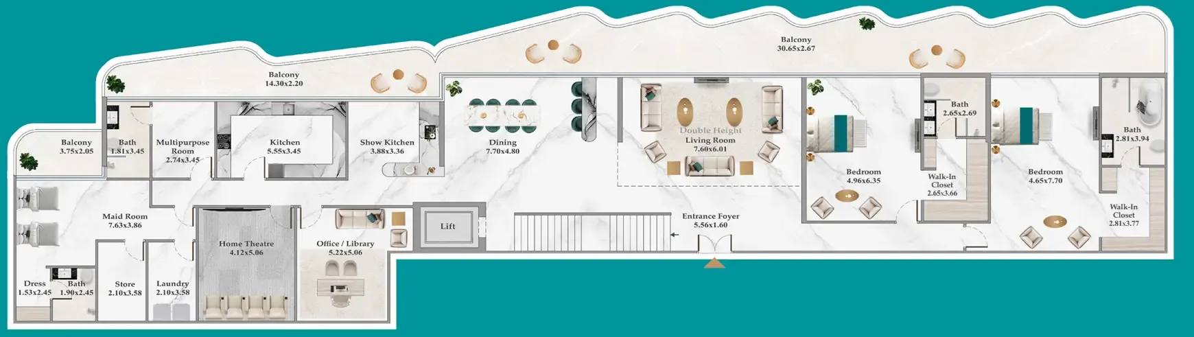 5 BR layout at Breez