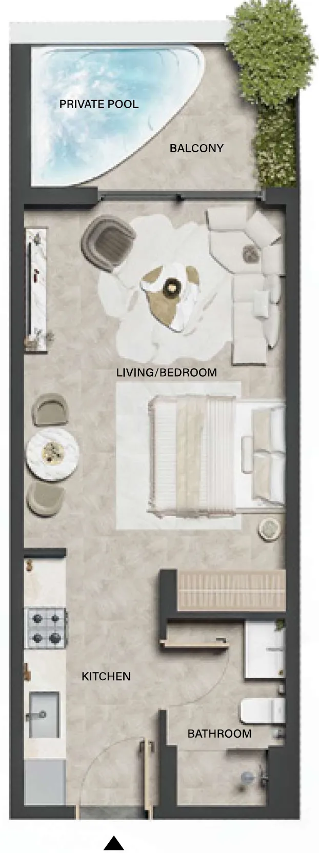 0 BR layout at Weybridge Gardens 5