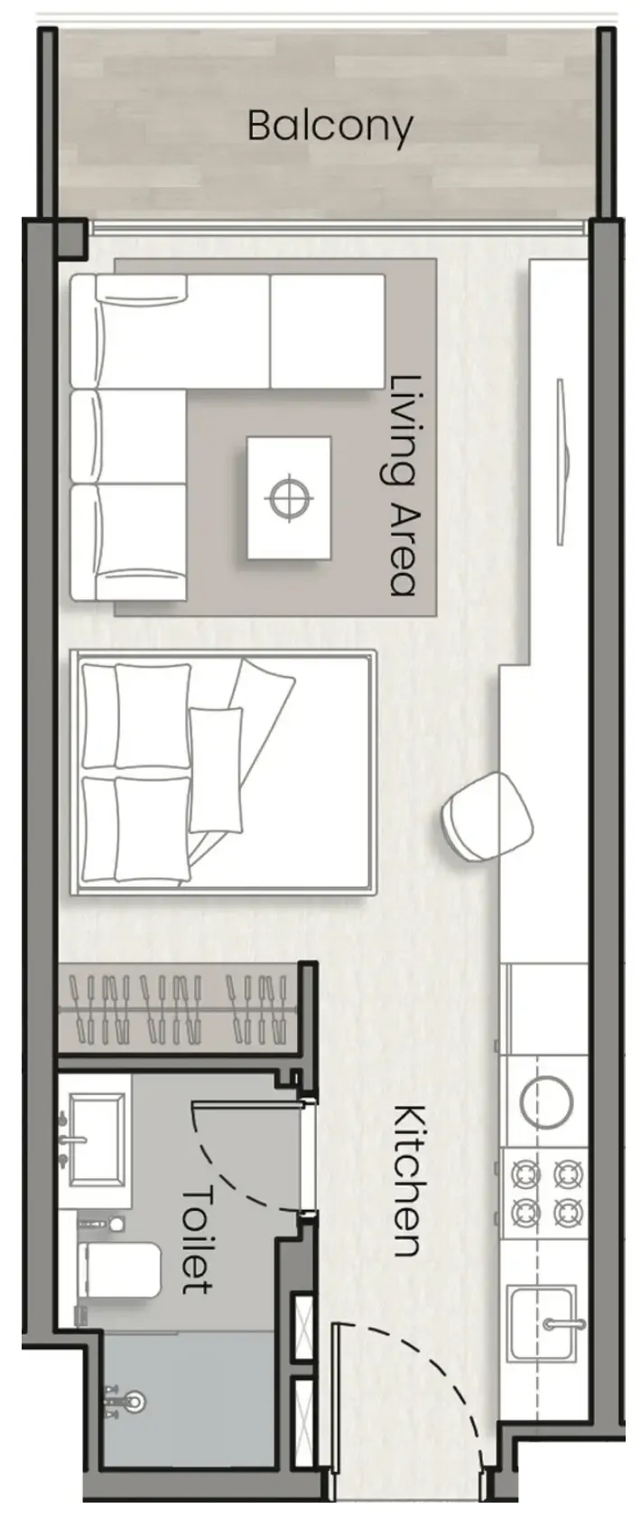 0 BR layout at Havelock Heights
