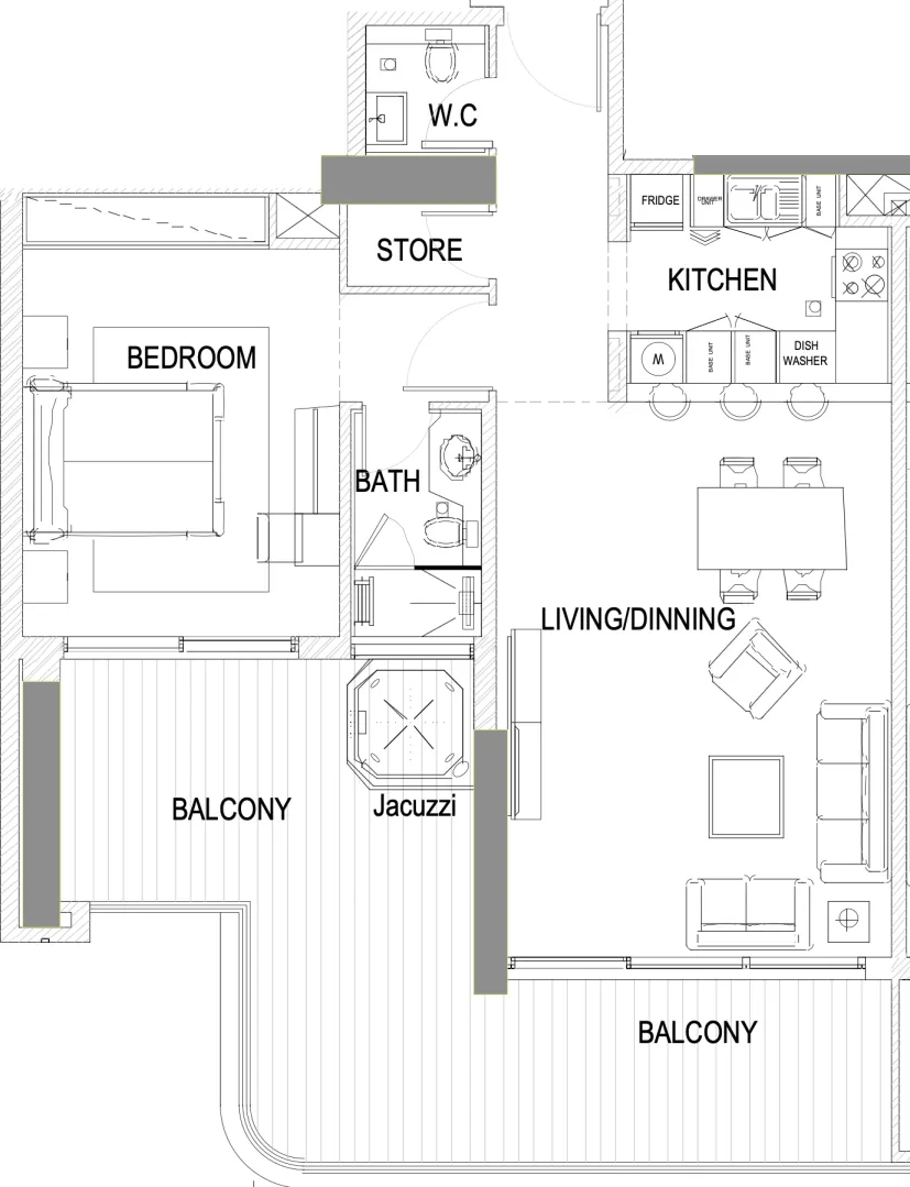 1 BR layout at Urban Life