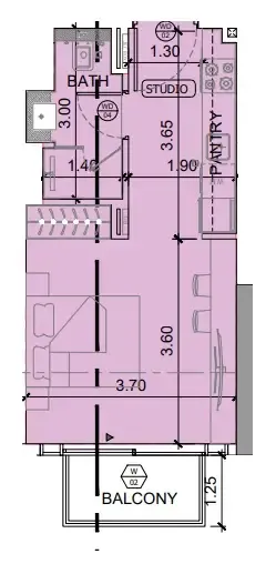 0 BR layout at Binghatti Etherea