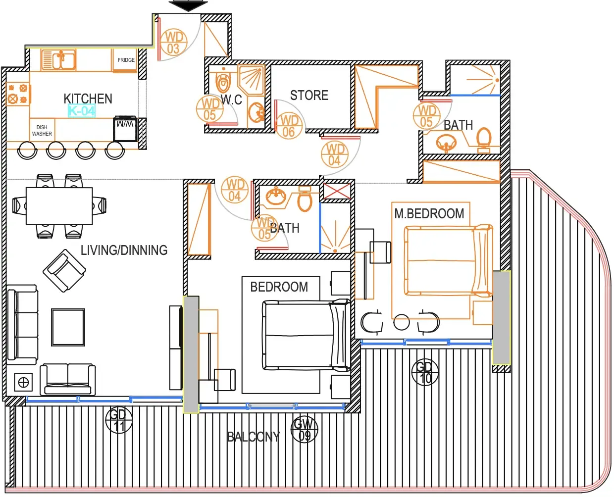 2 BR layout at Urban Life