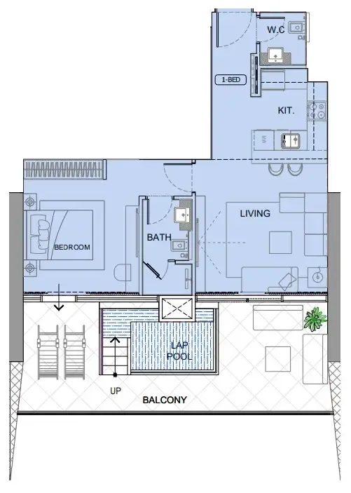 1 BR layout at One by Binghatti