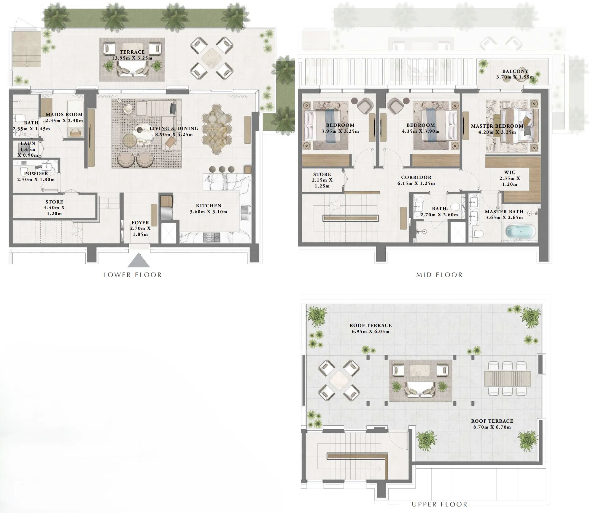 3 BR layout at Albero