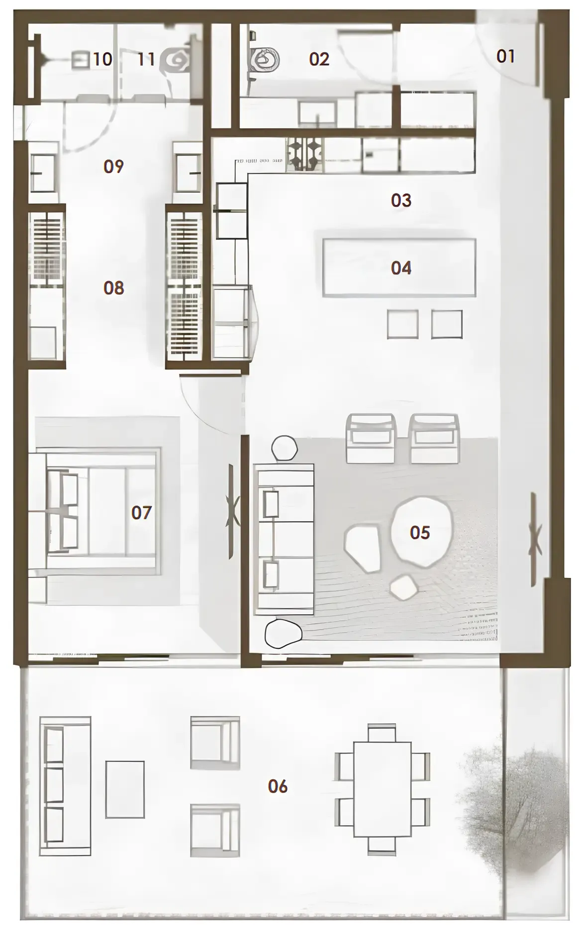 1 BR layout at Keturah Reserve
