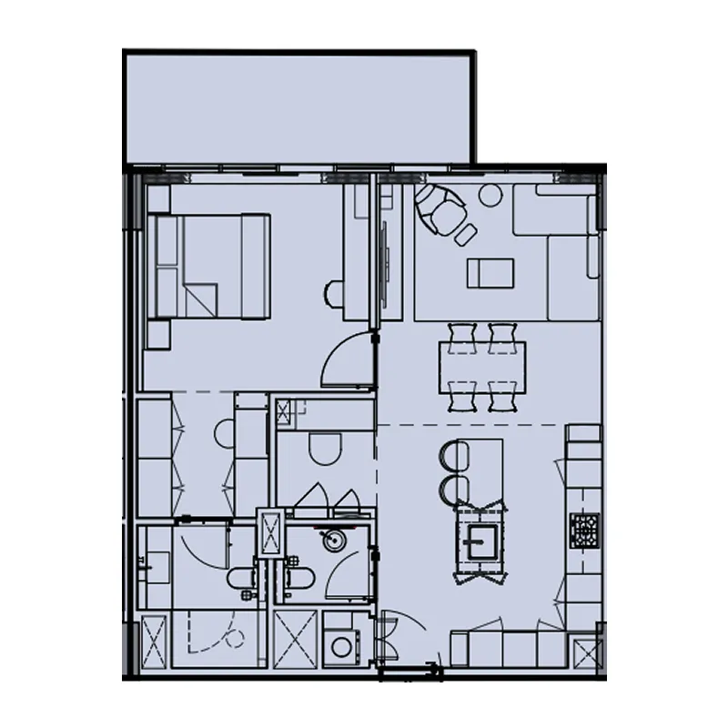 1 BR layout at Wynwood by Imtiaz