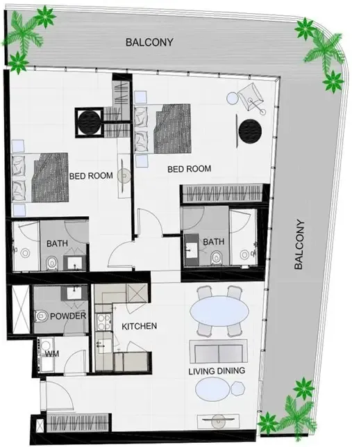 2 BR layout at The Community Sports Arena