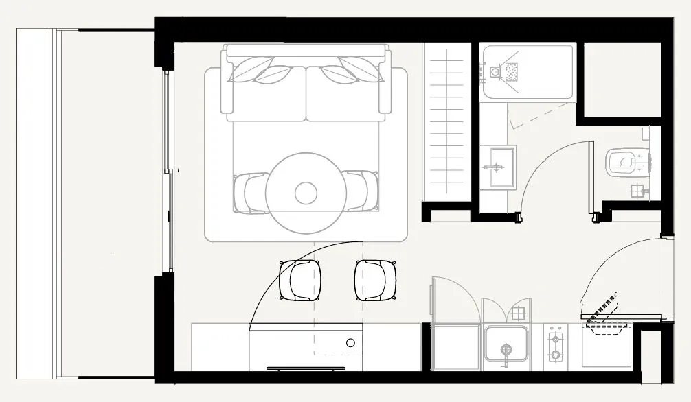 0 BR layout at Azizi Sakandar